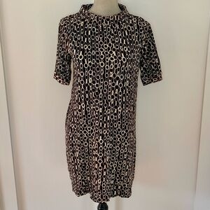 J. Crew wool dress with chainlink print